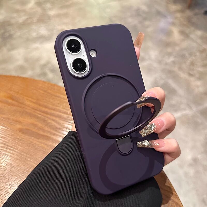 金屬一體磁吸支架大孔iphone保護殼