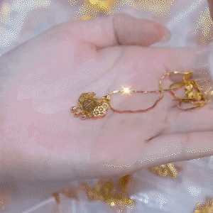 金色福字平安鎖項錬   