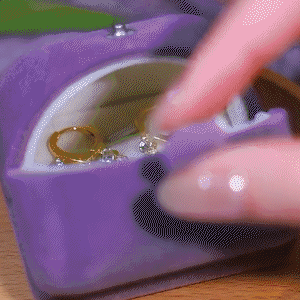 三生三世紫色水滴耳環