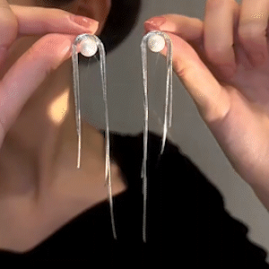 時髦滿天星珍珠耳環