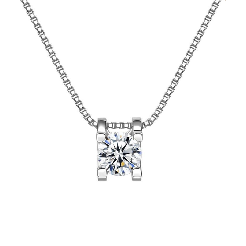 莫桑鑽 經典四爪牛頭鎖骨錬