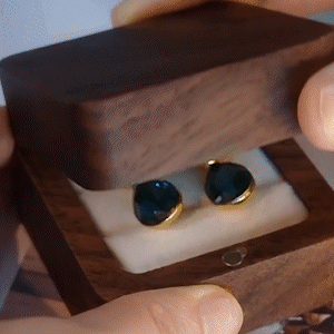 藍色寶石輕奢耳環