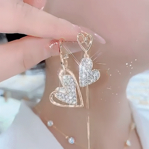 心心相印愛心AB款流蘇耳環
