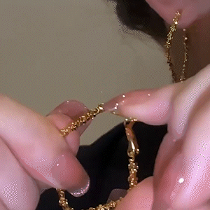 金色菱形大圈耳環