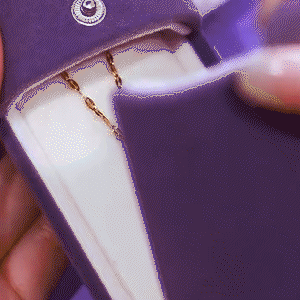 幾何方塊菱形紫色項錬