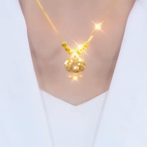 金色福字平安鎖項錬   