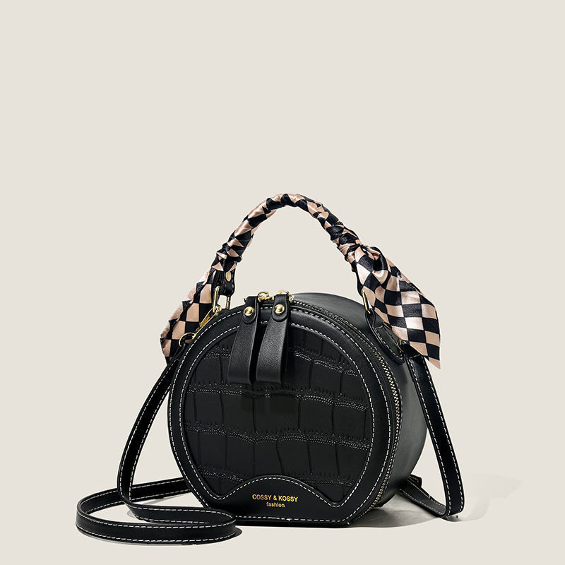  質感時尚斜肩包洋氣手提小圓包