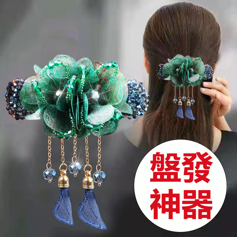 古風水晶流蘇盤發神器