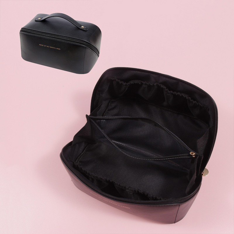 女化妝包PU皮透明中格大容量旅行化妝包