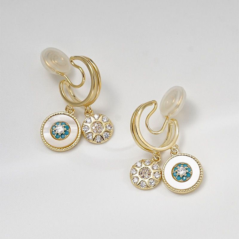 海的女兒 復古彩貝耳環   