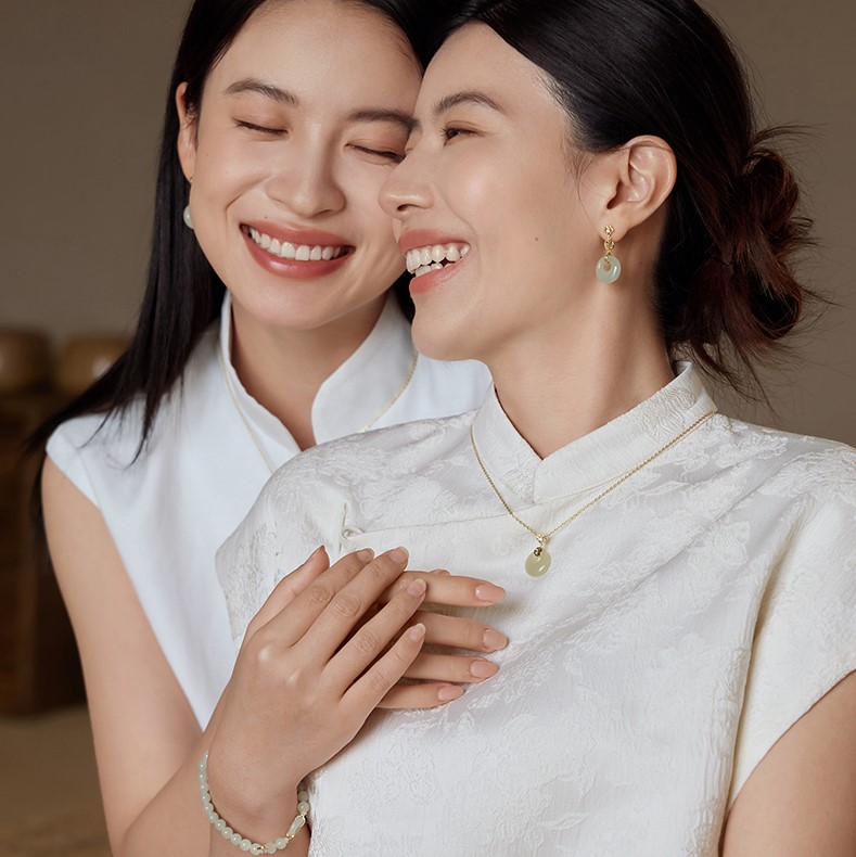 福氣平安扣和田玉項錬