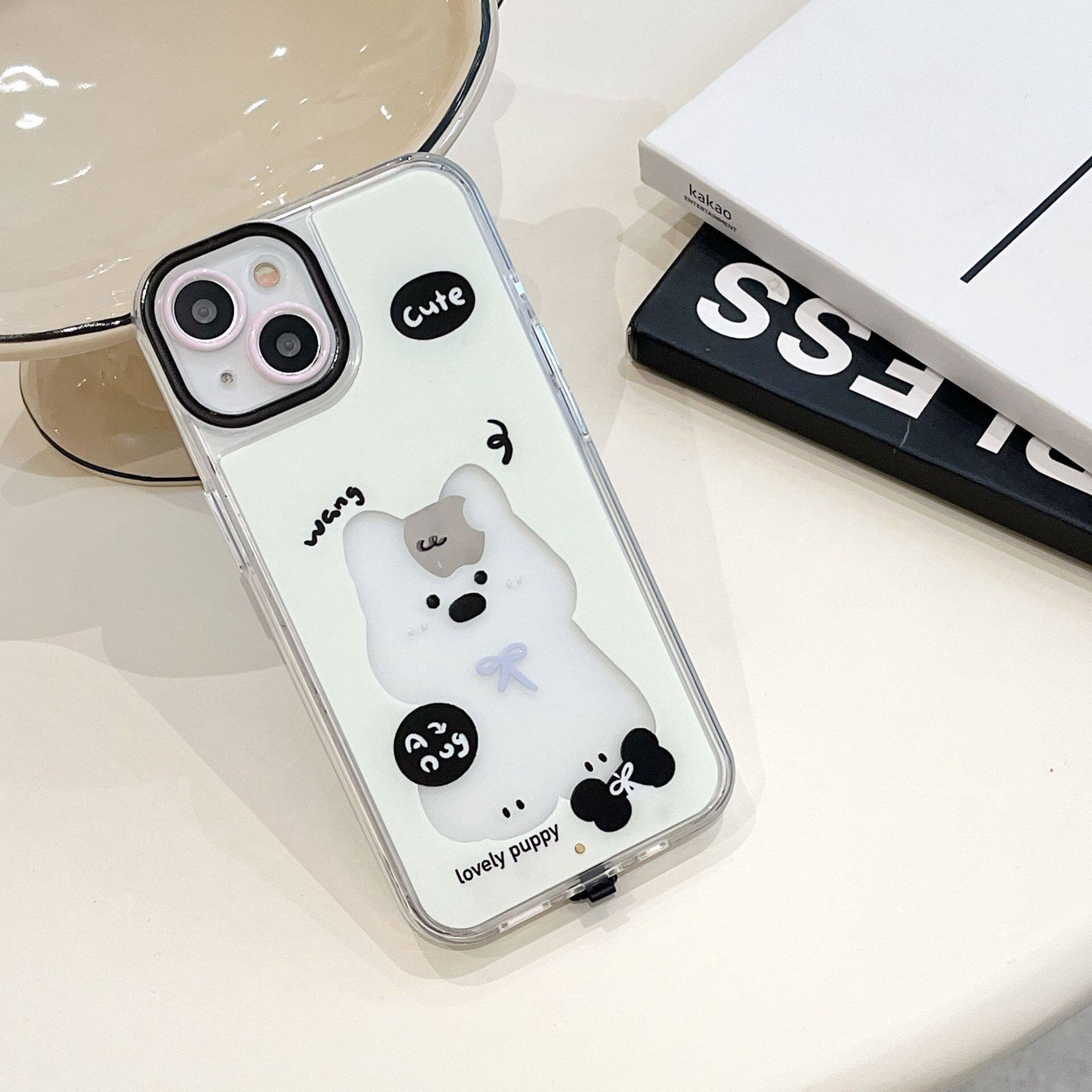 發光可愛小貓小狗iphone保護殼