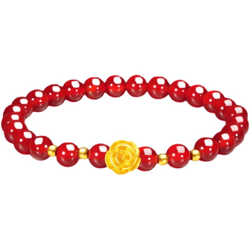 蓮花石榴石轉運珠手錬手串