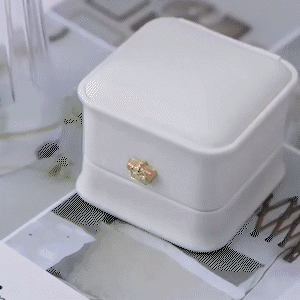 貓眼石小花一款兩戴耳環