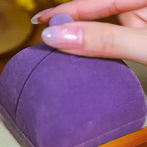 紫色閃鑽水滴耳環