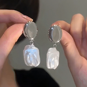 復古不規則巴洛克珍珠耳環