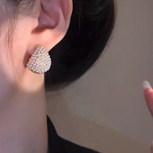 甜美菜籃子珍珠耳環