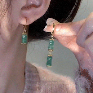 小香風不對稱竹節耳環