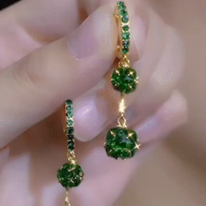 氣質鋯石滿鑽耳環  