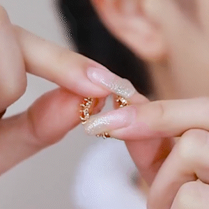 紅色水晶圈圈耳環