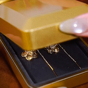 輕奢時尚花朵流蘇耳環