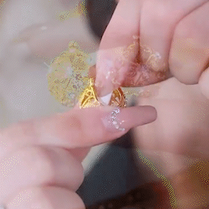 黃金鑽球氣質圈圈耳環