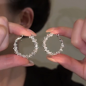 碎銀圈圈高級感耳環  