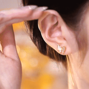 S925純銀蝴蝶流蘇耳線耳環