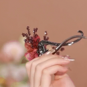 日韓花朵網紗髮夾