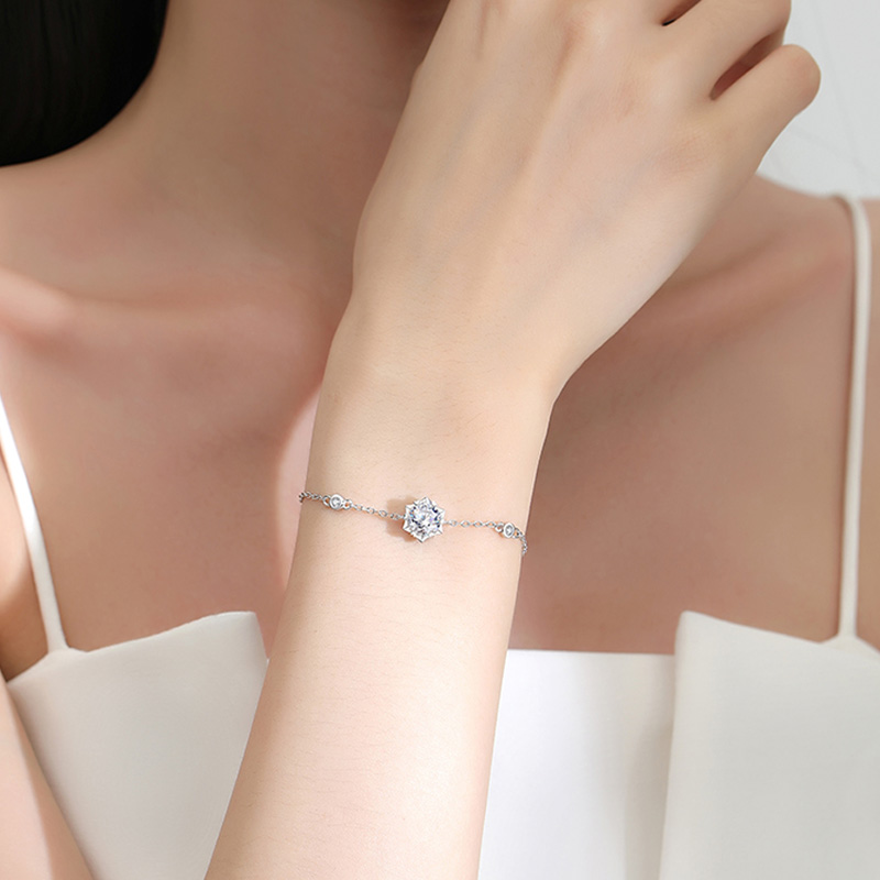 莫桑鑽999純銀手鍊▪禮物推薦