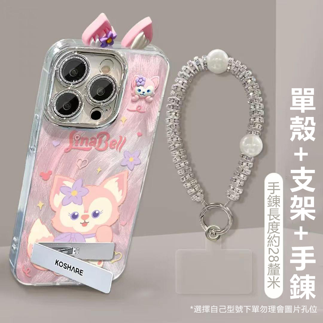 卡通萌趣耳朵瑪麗貓手機保護殼