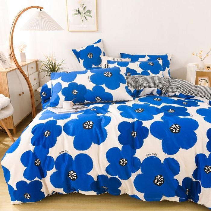 瑪奇朵 歐美式ins田園油畫文藝風純棉四件組