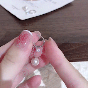 S925銀針流蘇珍珠耳環