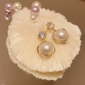 復古纏繞珍珠宮廷風耳環