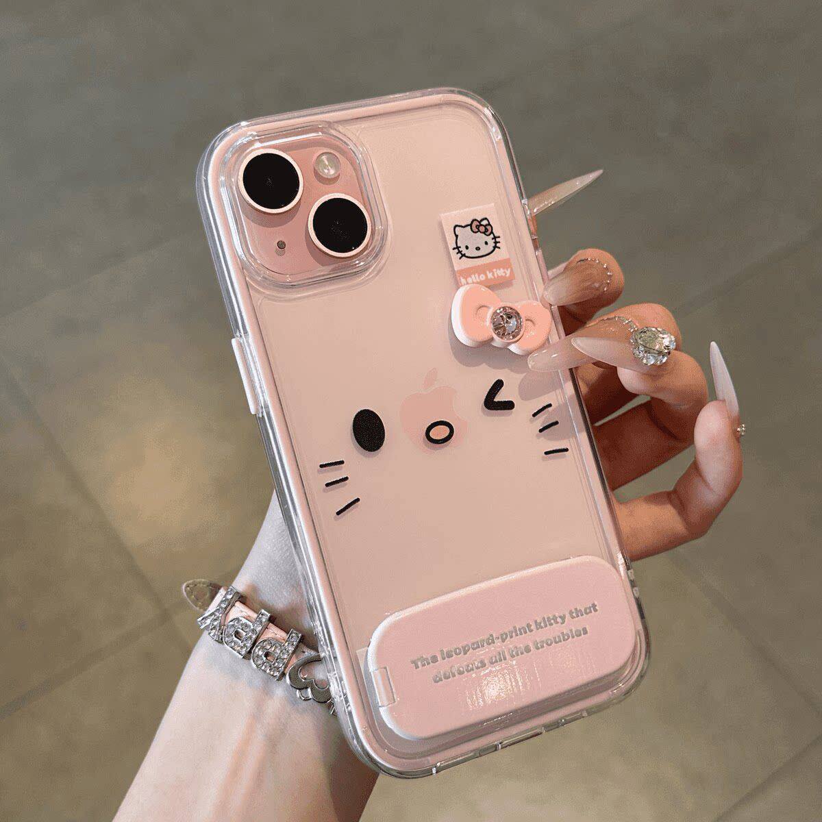 可愛少女粉Hellokitty/蝴蝶iphone保護殼