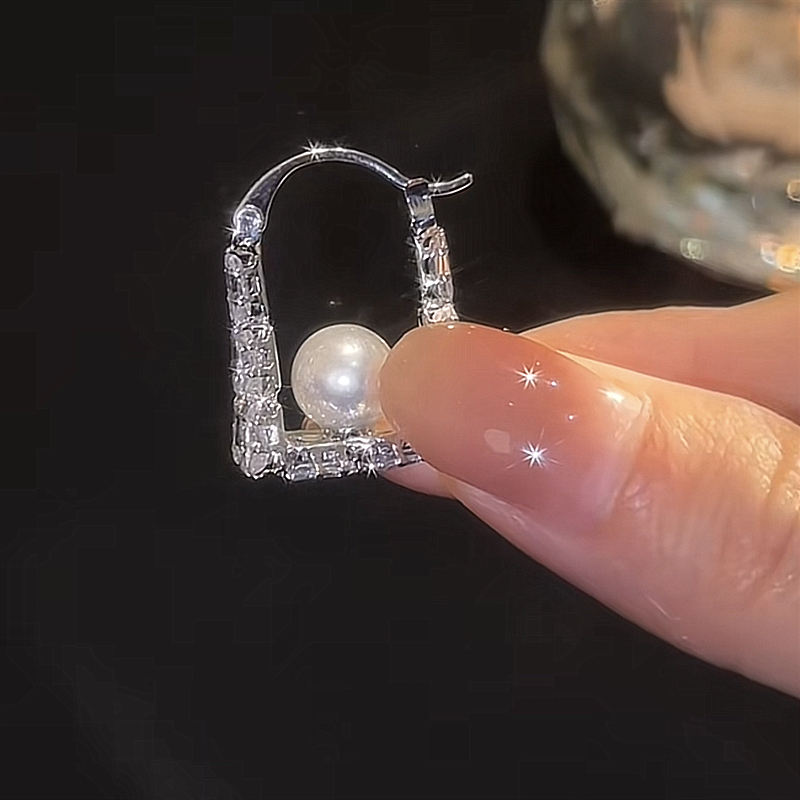 氣質百搭S925銀針珍珠耳環