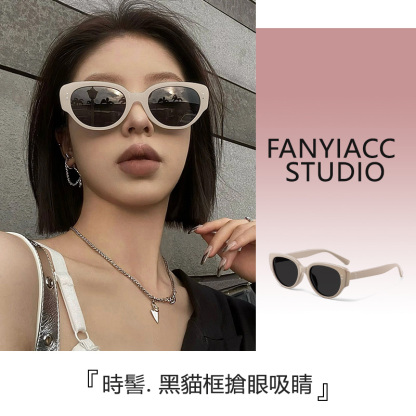 復古貓眼遮陽高級感近視偏光 太陽眼鏡