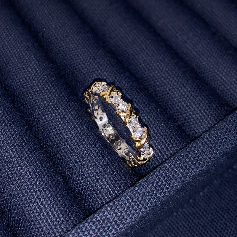 滿鑽S925純銀男女同款戒指     