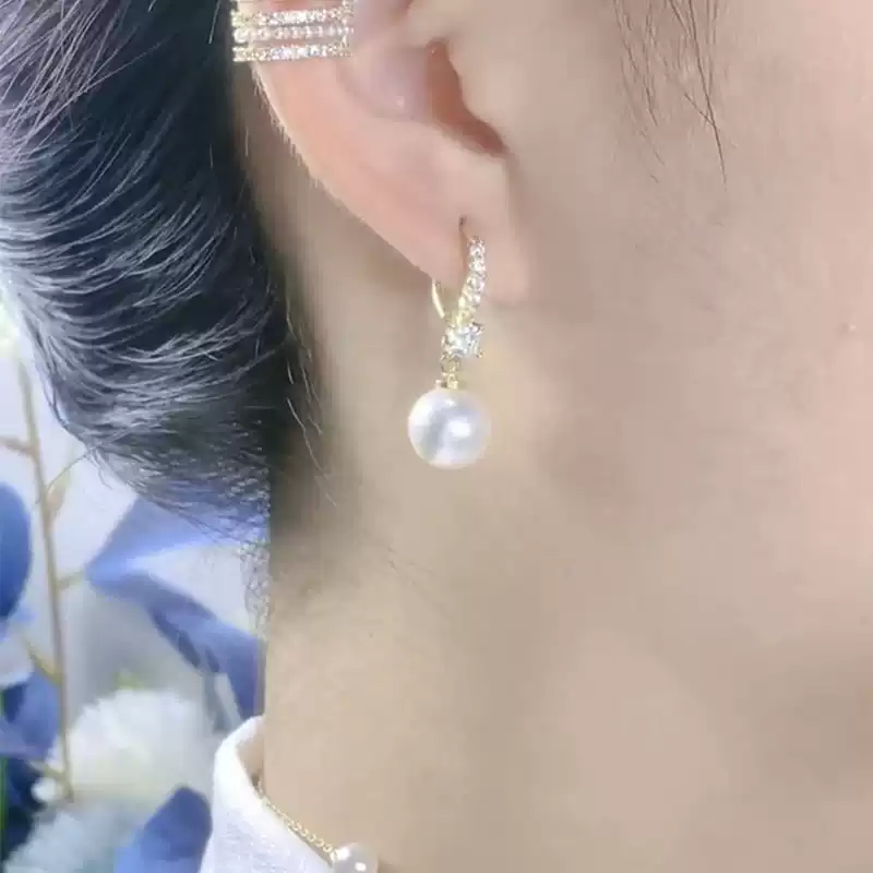 氣質微鑲珍珠耳環