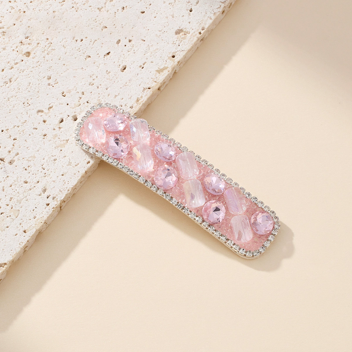 高級感彩色水晶髮夾