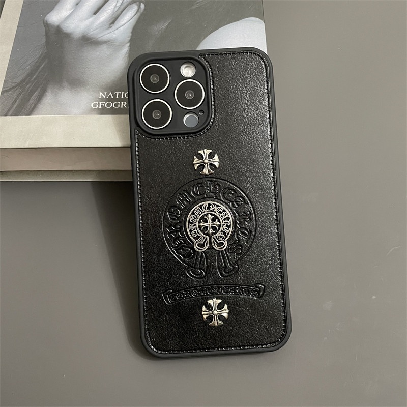 炫酷皮纹金属克羅心iphone保護殼