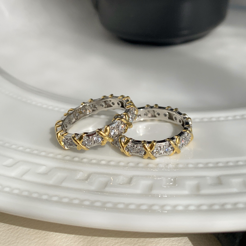 滿鑽S925純銀男女同款戒指     