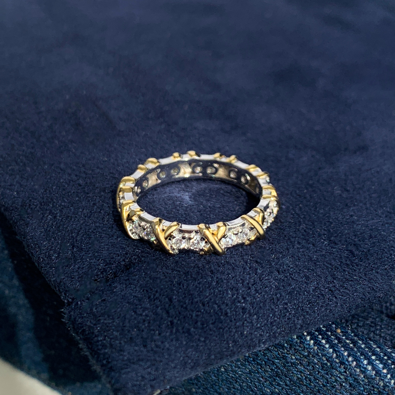 滿鑽S925純銀男女同款戒指     