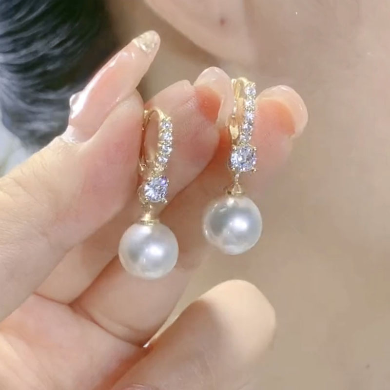 氣質微鑲珍珠耳環