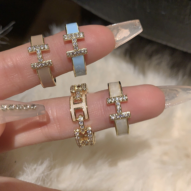 輕奢氣質H字母戒指