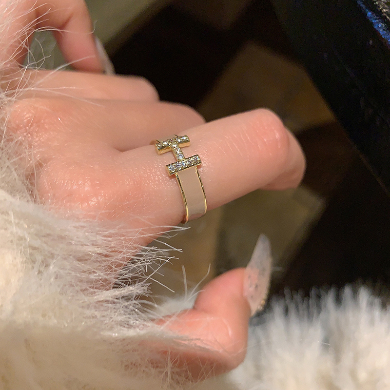 輕奢氣質H字母戒指