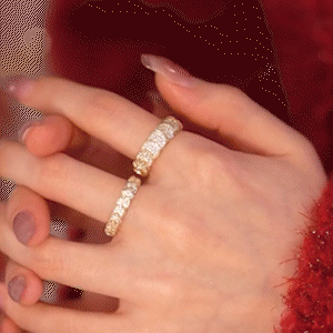 來財轉運銅錢戒指兩件組