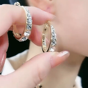 巴洛克圓形氣質耳環