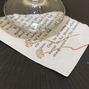 個性字母流蘇耳環