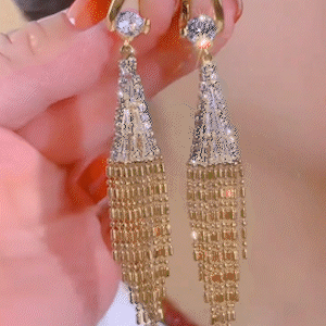 一簾幽夢金色流蘇耳環